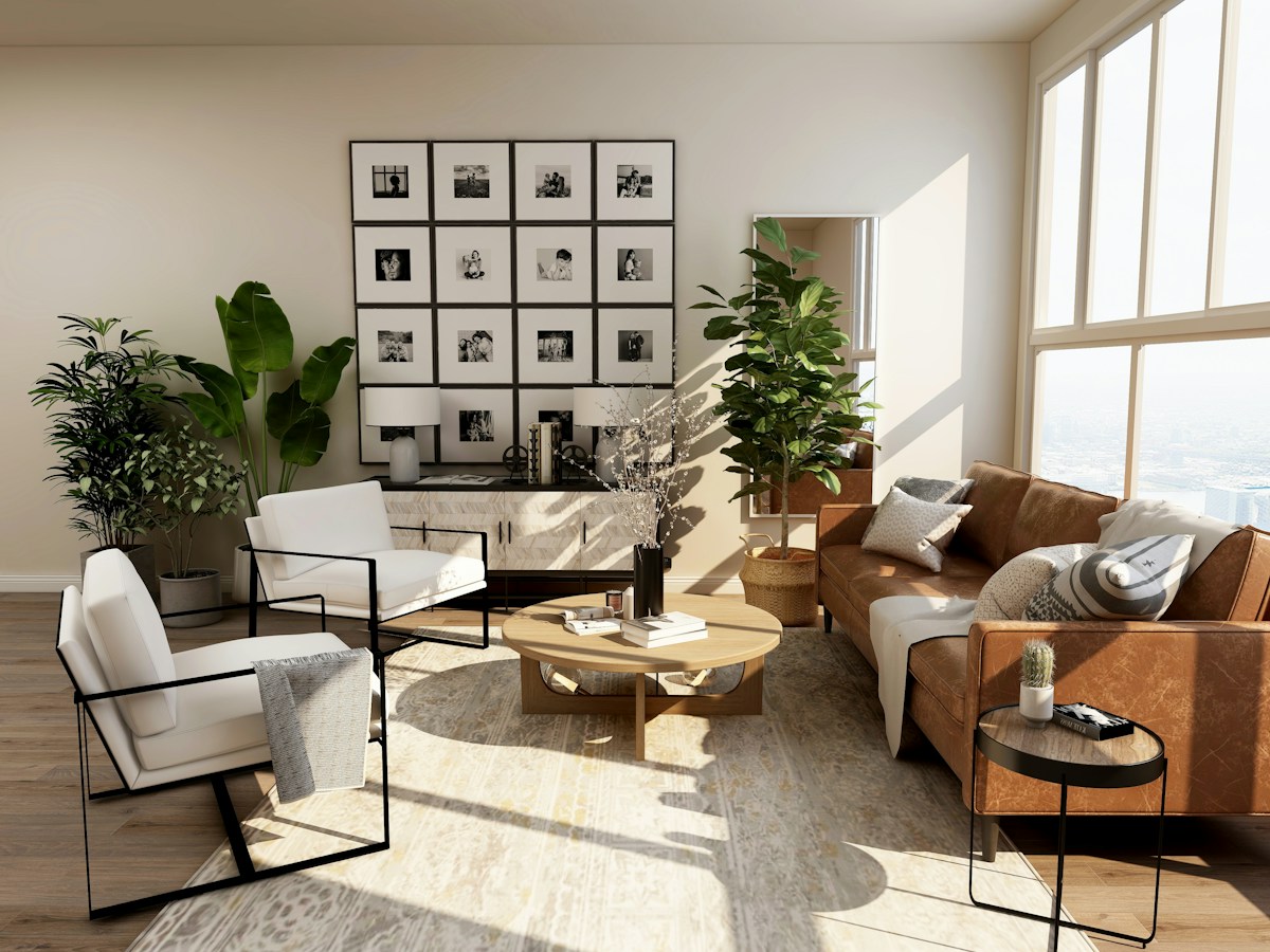 A bright renovated interior